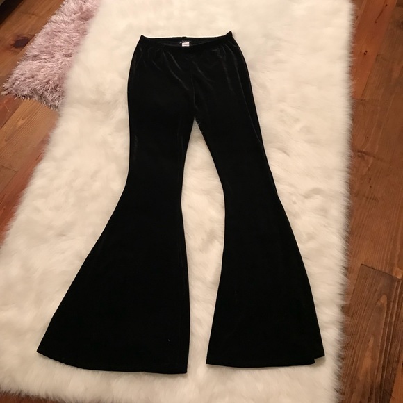 velour bell bottom pants